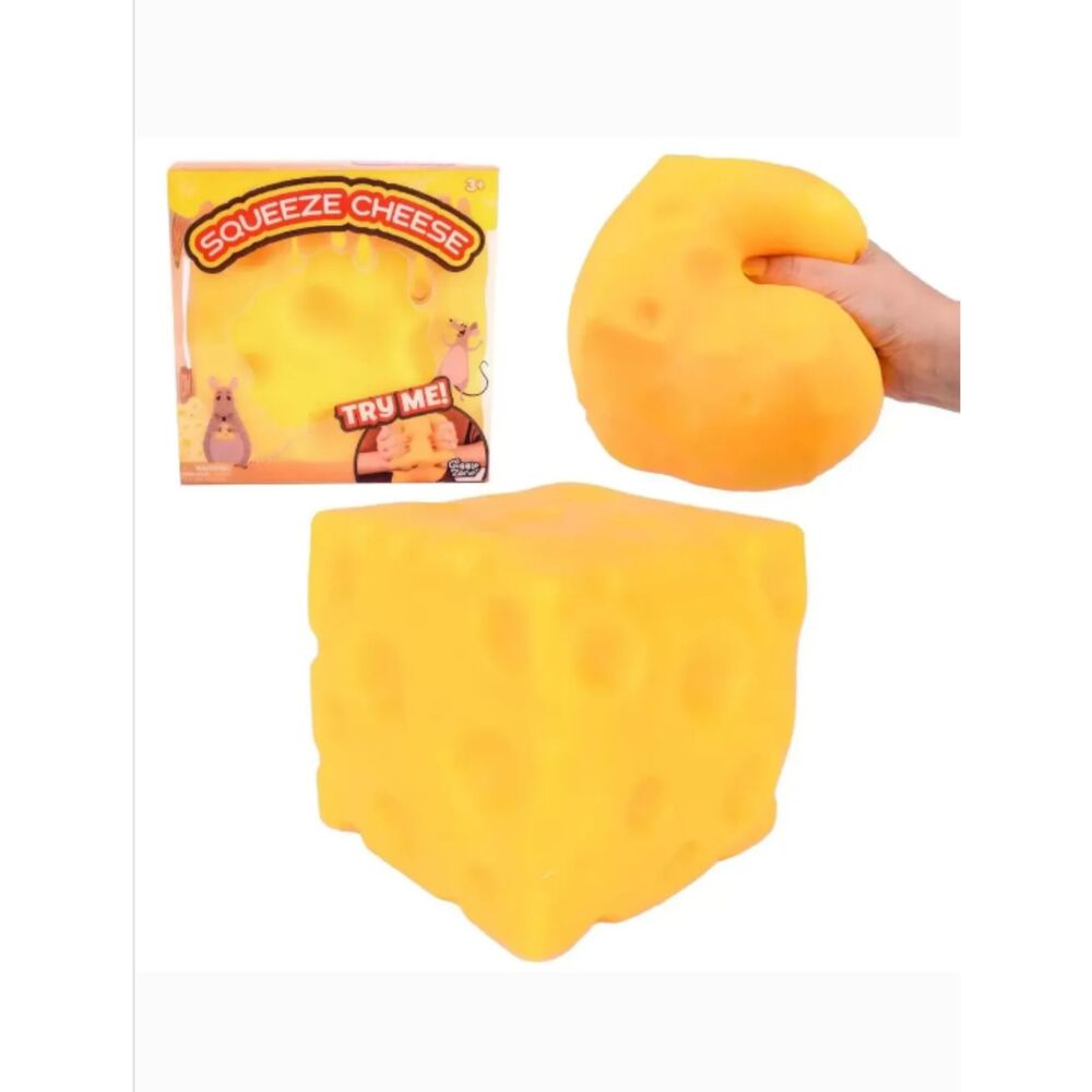 Giggle Zone Squeeze Cheese Block Large Squishy Sensory Fidget Stress BNWT